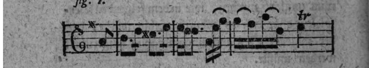 Notenbeyspiel: fig. 1, erstes System, mit Triller (tr)