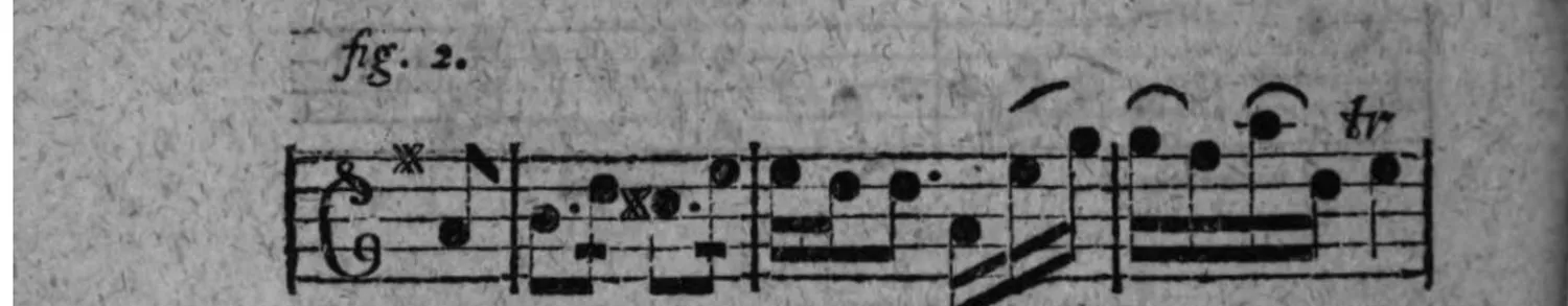 Notenbeyspiel: fig. 2, erstes System, mit Triller (tr)