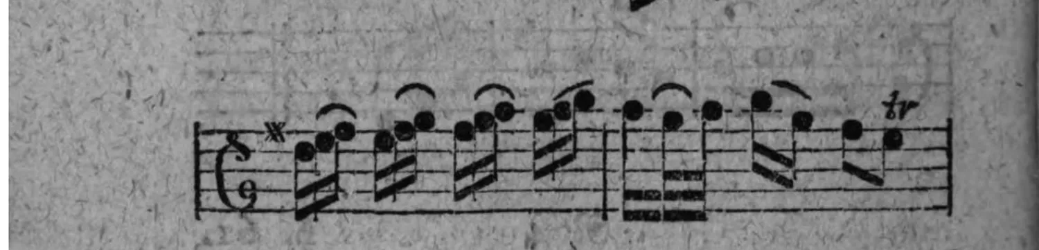Notenbeyspiel: fig. 2, zweytes (abschließendes) System, mit Triller (tr)