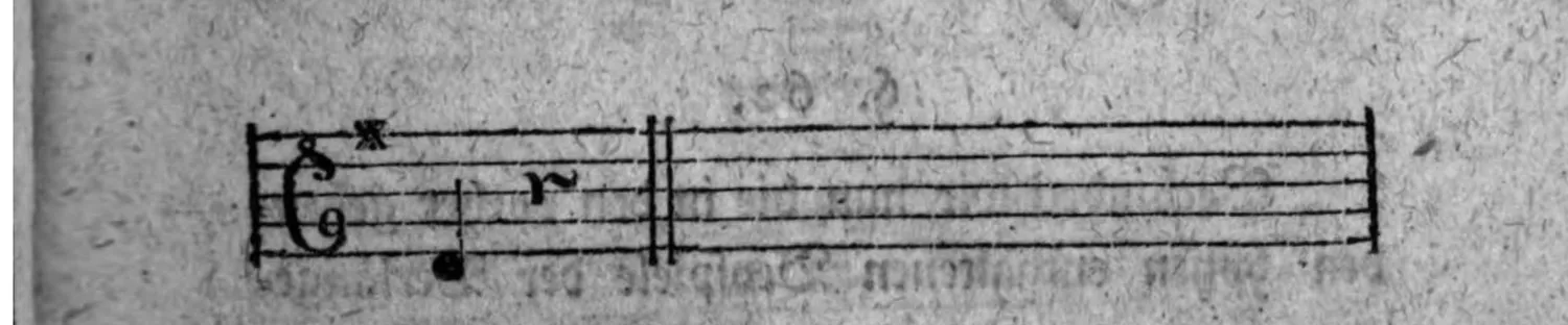 Notenbeyspiel: fig. 3, viertes (abschließendes) System mit Fermate und Doppelstrich