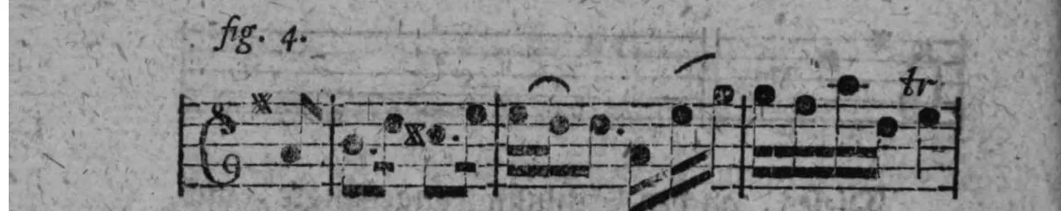 Notenbeyspiel: fig. 4, erstes System, mit Triller (tr)
