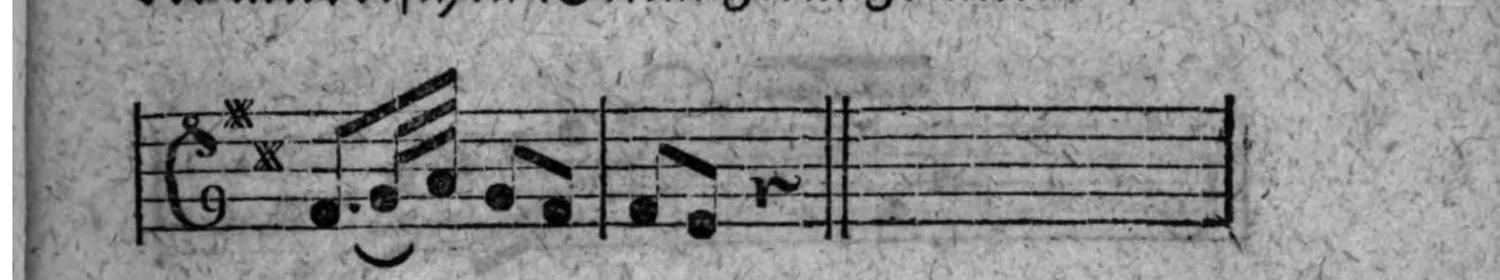 Notenbeyspiel: fig. 1, Schluß, mit Doppelstrich