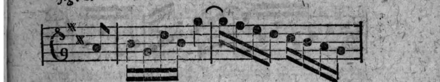 Notenbeyspiel: fig. 2, erstes System, mit zwey ✕-Vorzeichnungen