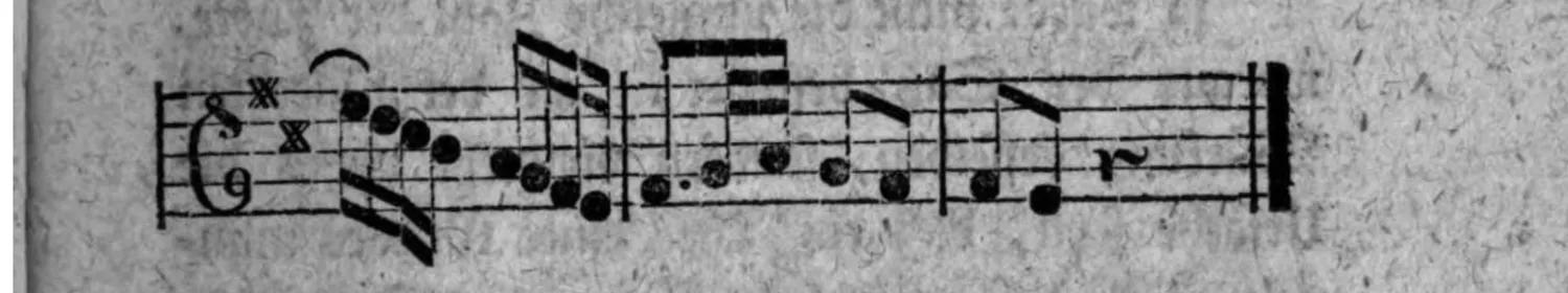 Notenbeyspiel: fig. 2, drittes (abschließendes) System mit Doppelstrich