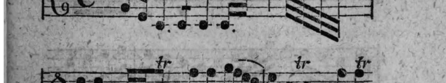 Notenbeyspiel: fig. 2, zweytes System (Fortsetzung), mit Trillern (tr)