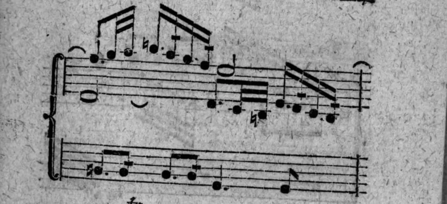 Notenbeyspiel: Fortsetzung; zwey Systeme