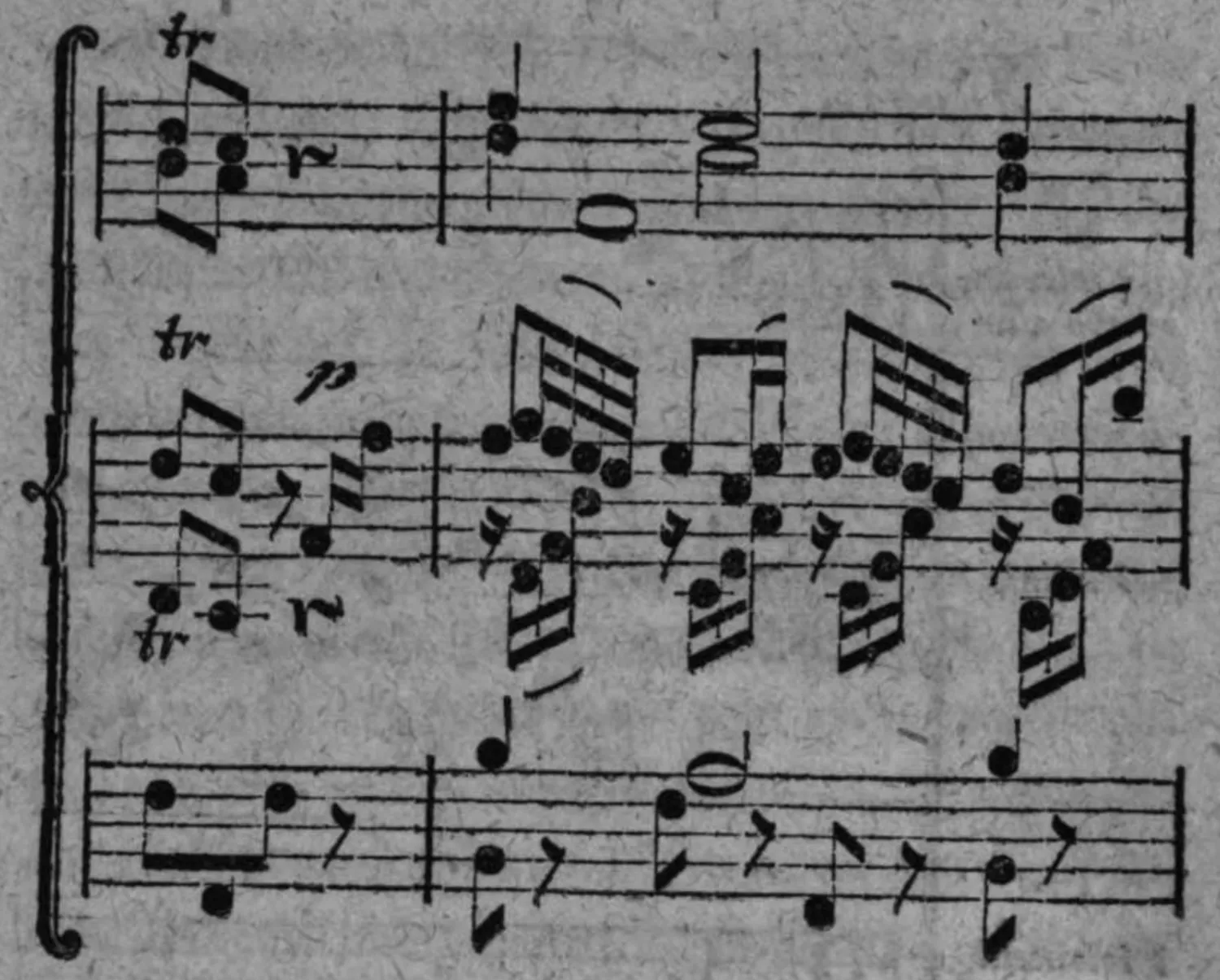 Notenbeyspiel: Adagio, System 3