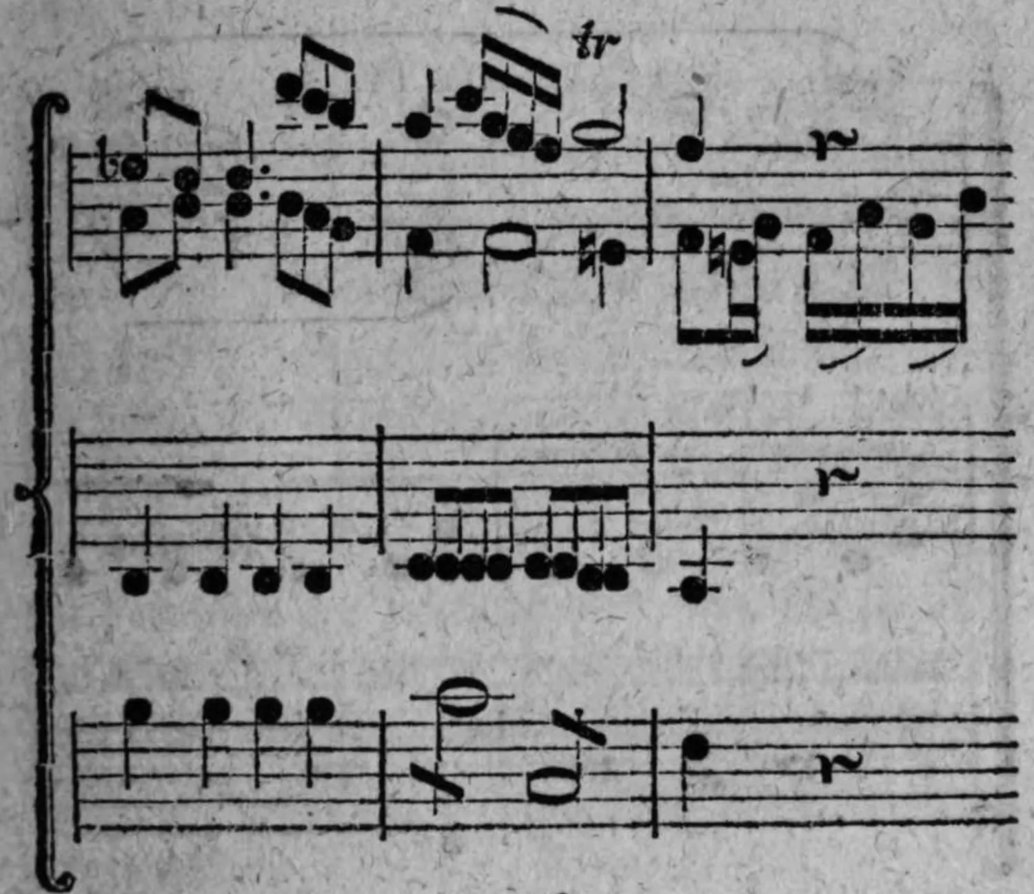 Notenbeyspiel: Allegro aus einem Singduett, System 4