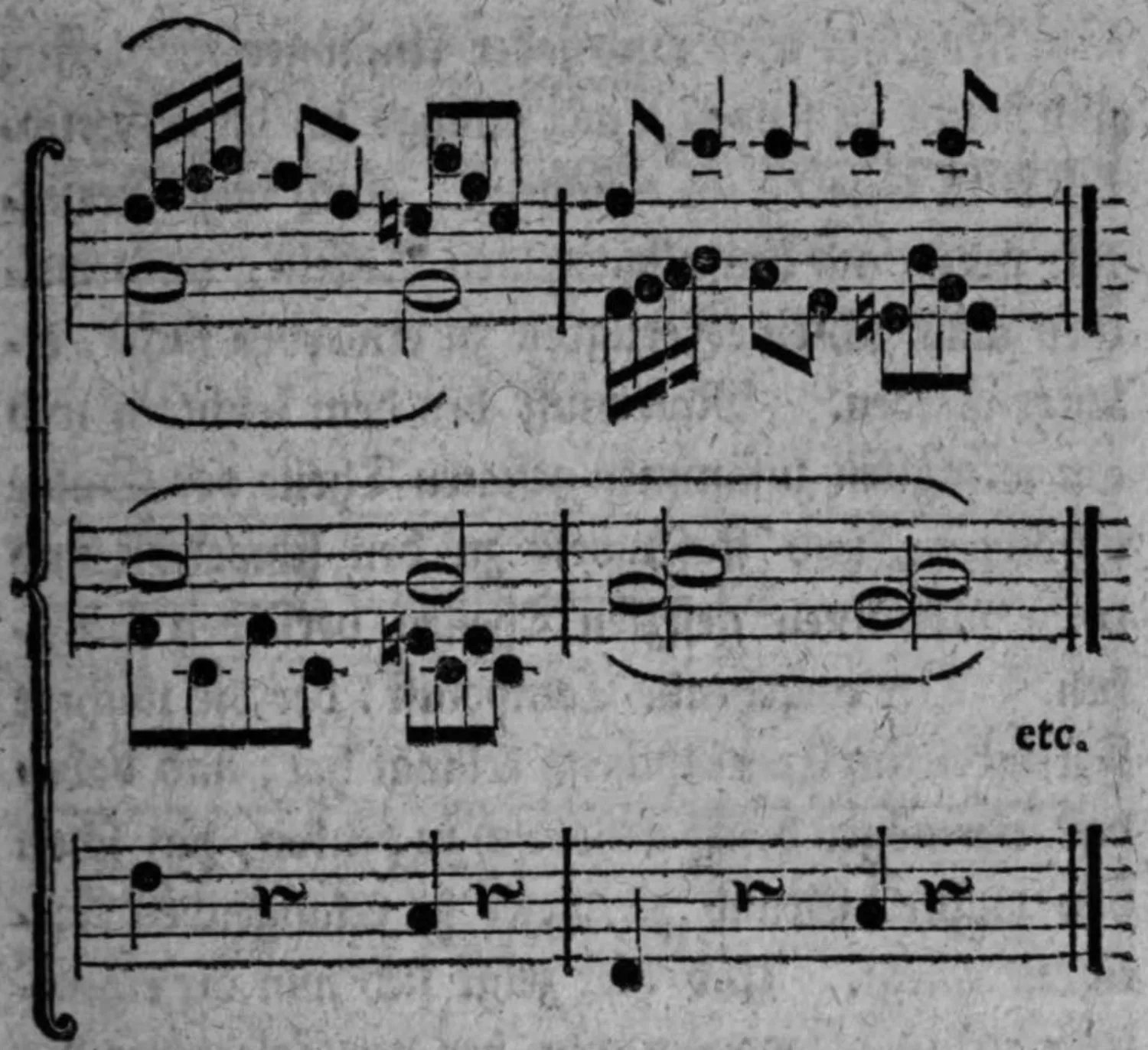 Notenbeyspiel: Allegro aus einem Singduett, System 7