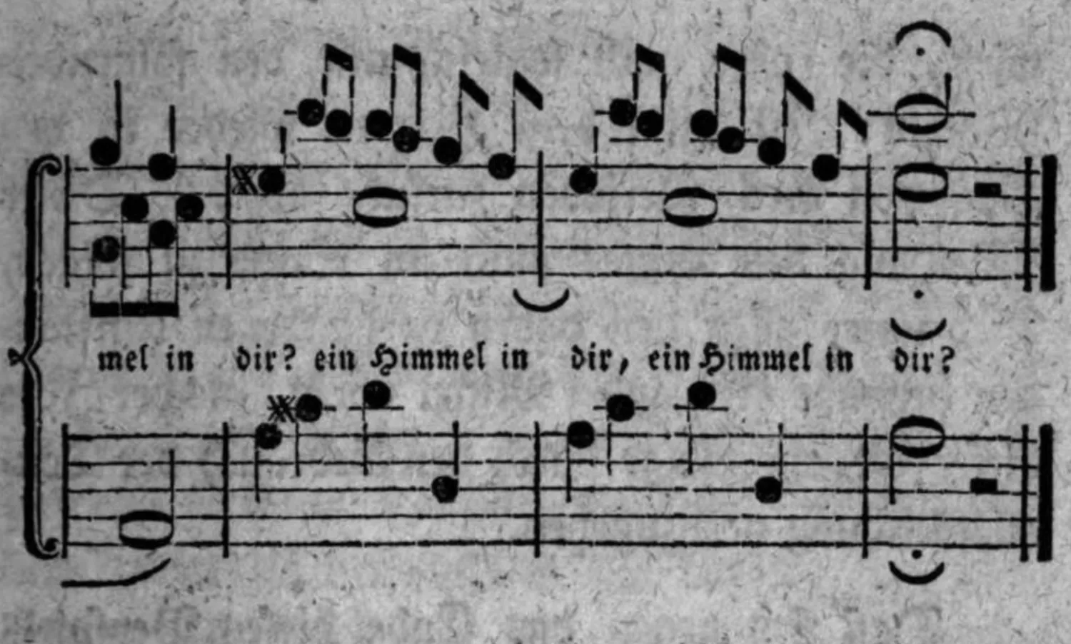 Notenbeyspiel: ein Himmel in dir, System 8