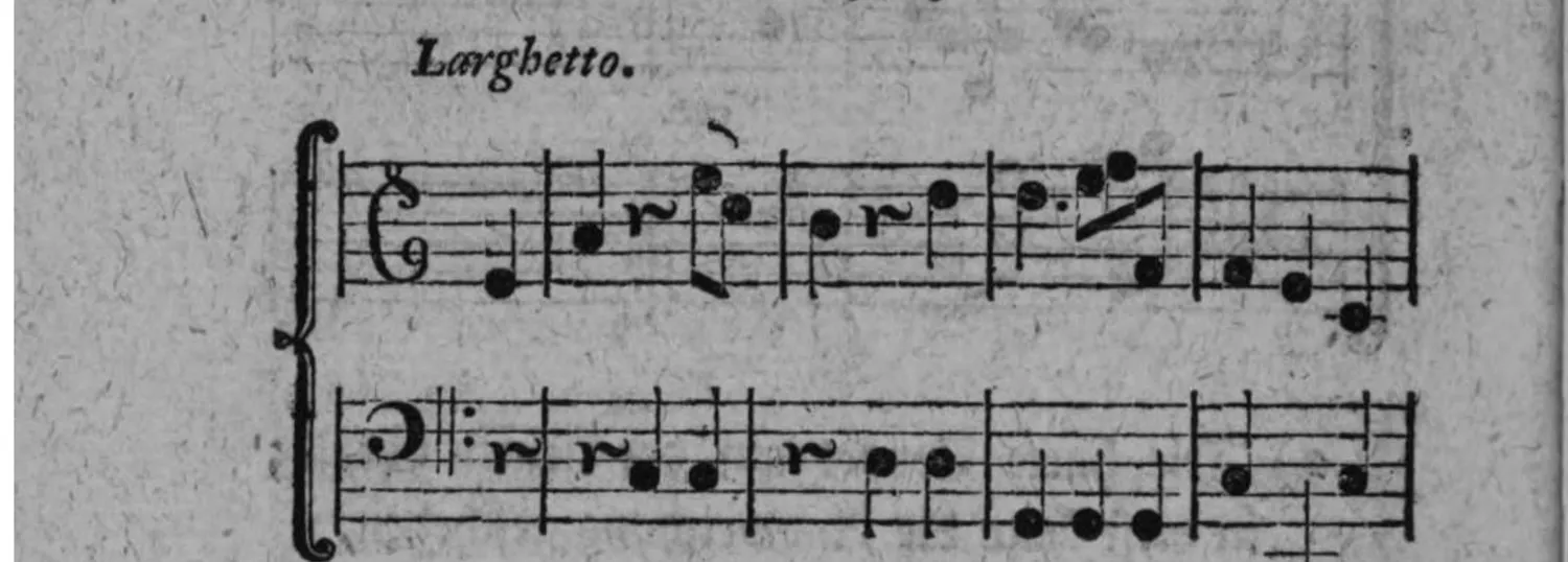 Notenbeyspiel: zweistimmiges Beispiel (Violin- und Baßschlüssel) einer Ausweichung in die harte Tonart der kleinen Sexte vermittelst einer durchgehenden Ausweichung