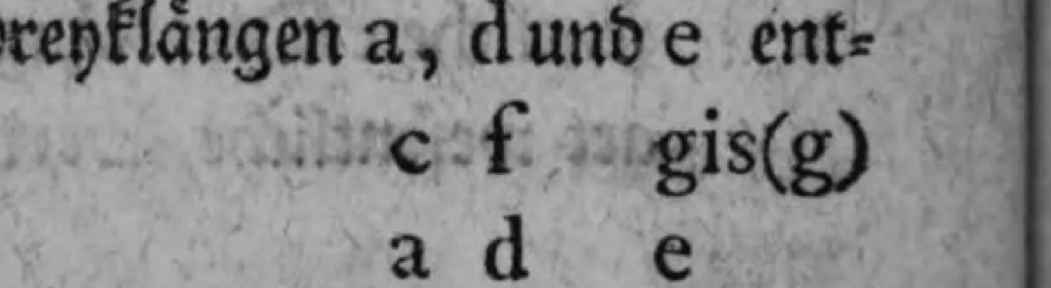 Notenbeyspiel: dreyspaltige Akkordtabelle der Sextquartenaccorde e, a, h