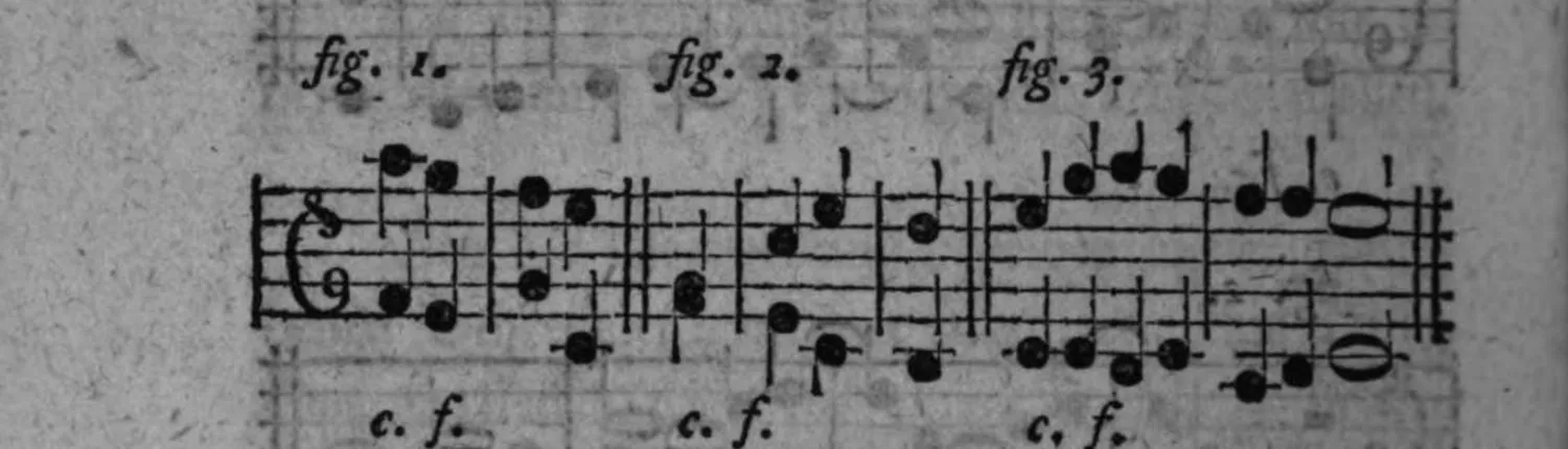 Notenbeyspiel: fig. 1, fig. 2 und fig. 3, c. f.