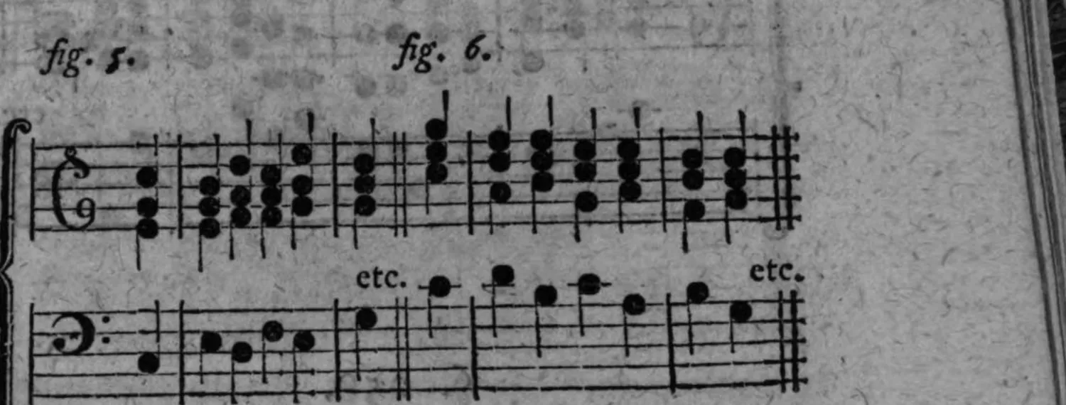Notenbeyspiel: fig. 5 und fig. 6, c. f.